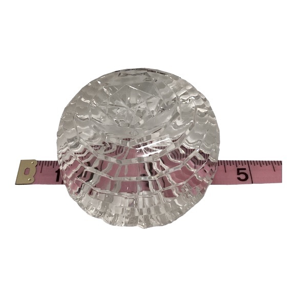 Domed Sculptured And Faceted Clear Lead Crystal Paperweight EUC - Picture 12 of 14